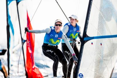 Támara Echegoyen y Berta Betanzos, en el podio y apuntando al oro Támara Echegoyen y Berta Betanzos, en el podio y apuntando al oro