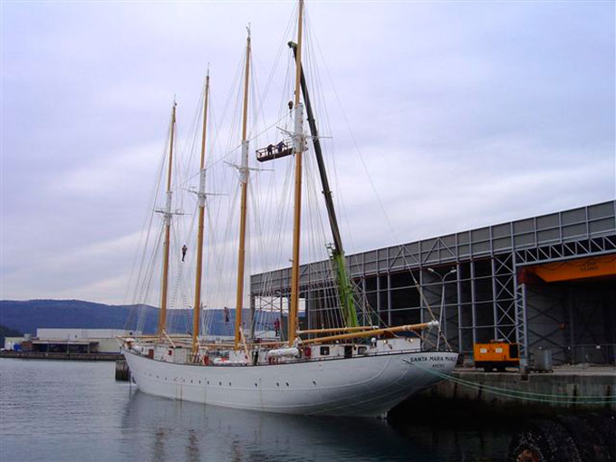 Santa María Manuela en su última transformación en Factoría Naval de Marín