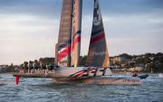 Ben Ainslie a bordo del J.P. Morgan BAR AC45