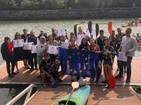 ¡Un barco de cartón reciclado ha zarpado en el Urumea ! en el dia Europeo del Mar, hoy 20 de Mayo