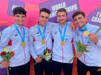 Manuel Fontán, Martín Jácome, David Barreiro y Cayetano García, conquistaron el oro en el Campeonato del Mundo Sprint Junior y Sub-23 de Szeged (Hungría)