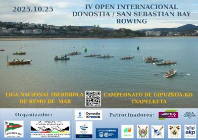 San Sebastián, sede de la octava regata de la Liga Nacional Iberdrola de remo de mar 