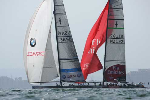 Llegando a la baliza de sota