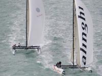 Tras la victoria en los tribunales, Alinghi gana en el agua, el lugar donde competir