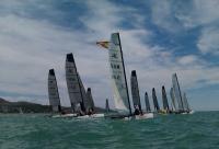 Michael Ten, y Juan Antonio Llabrés y Ana Tomás, ganaron la Cut Fast de catamaranes del CV Benicassim